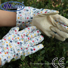 Guantes de jardín de cuero flor NMSAFETY para mujer